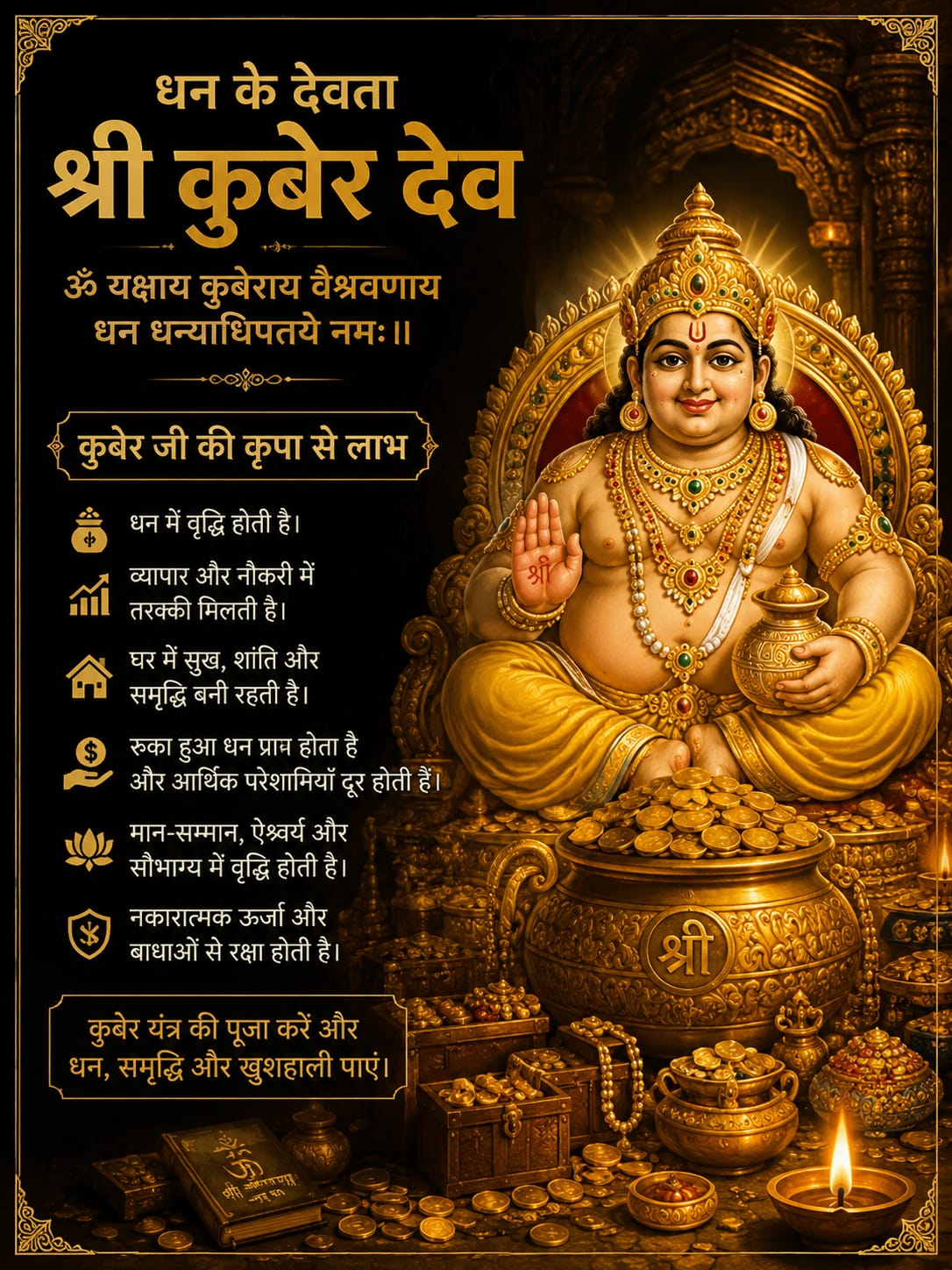 Shree Kuber Yantra – Wealth & Prosperity Energized Frame