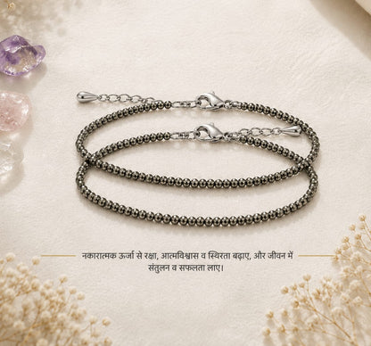 Hematite Energy Anklet – Protection & Balance