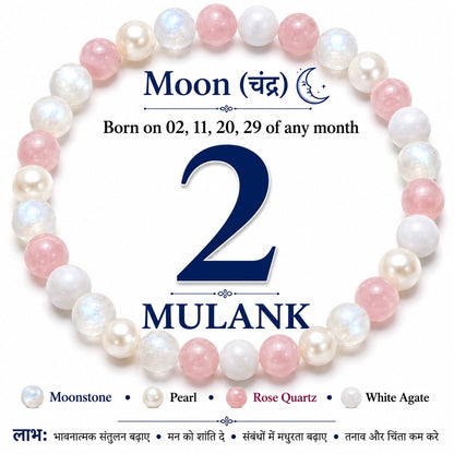 Mulank 2 (Moon) Crystal Bracelet