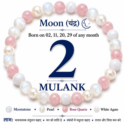 Mulank 2 (Moon) Crystal Bracelet
