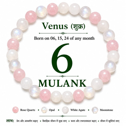 Mulank 6 (Shukra) Crystal Bracelet