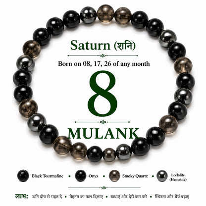 Mulank 8 (Shani) Crystal Bracelet