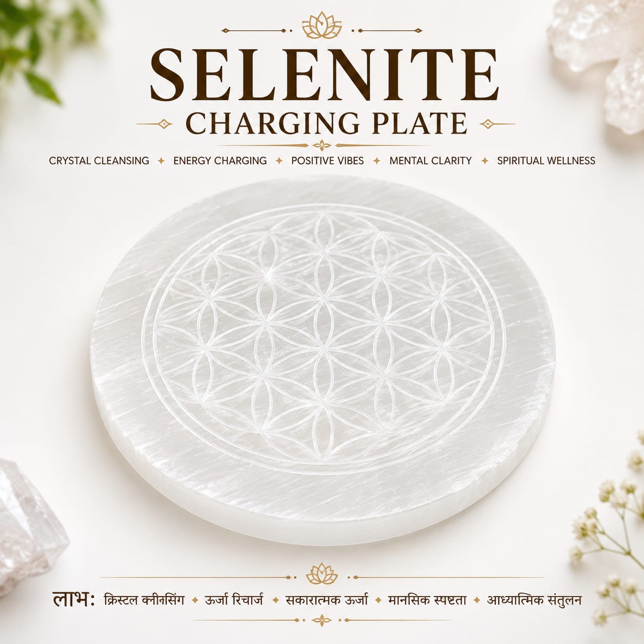 Selenite Crystal Charging Plate