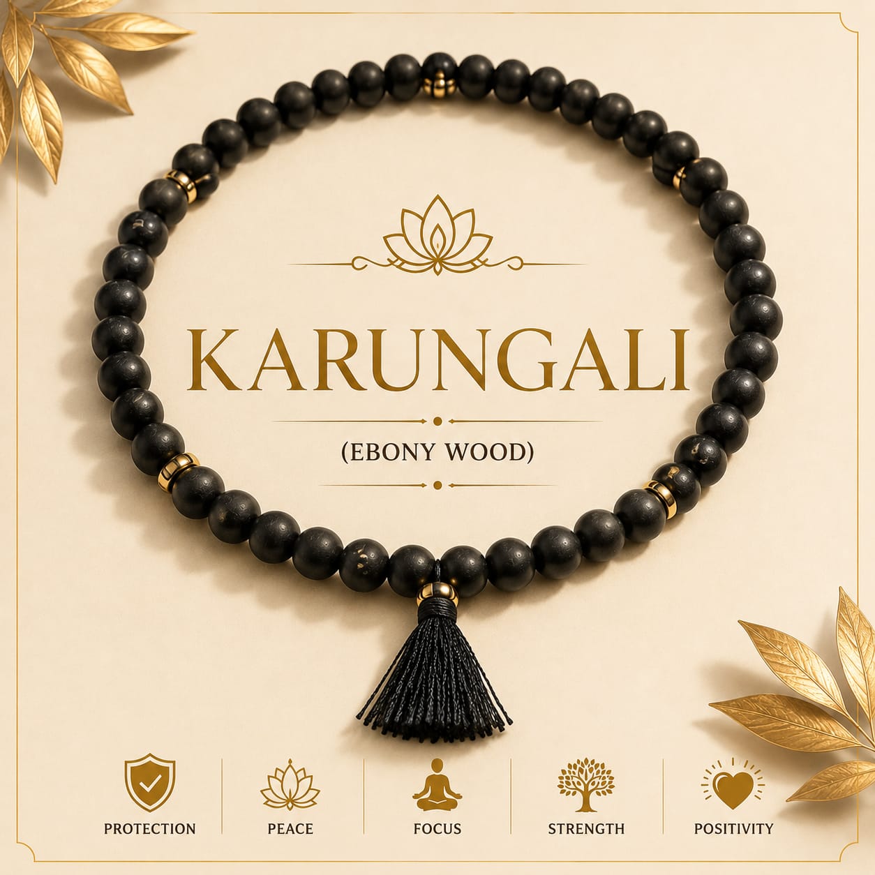 100% Natural Karungali (Ebony Wood)