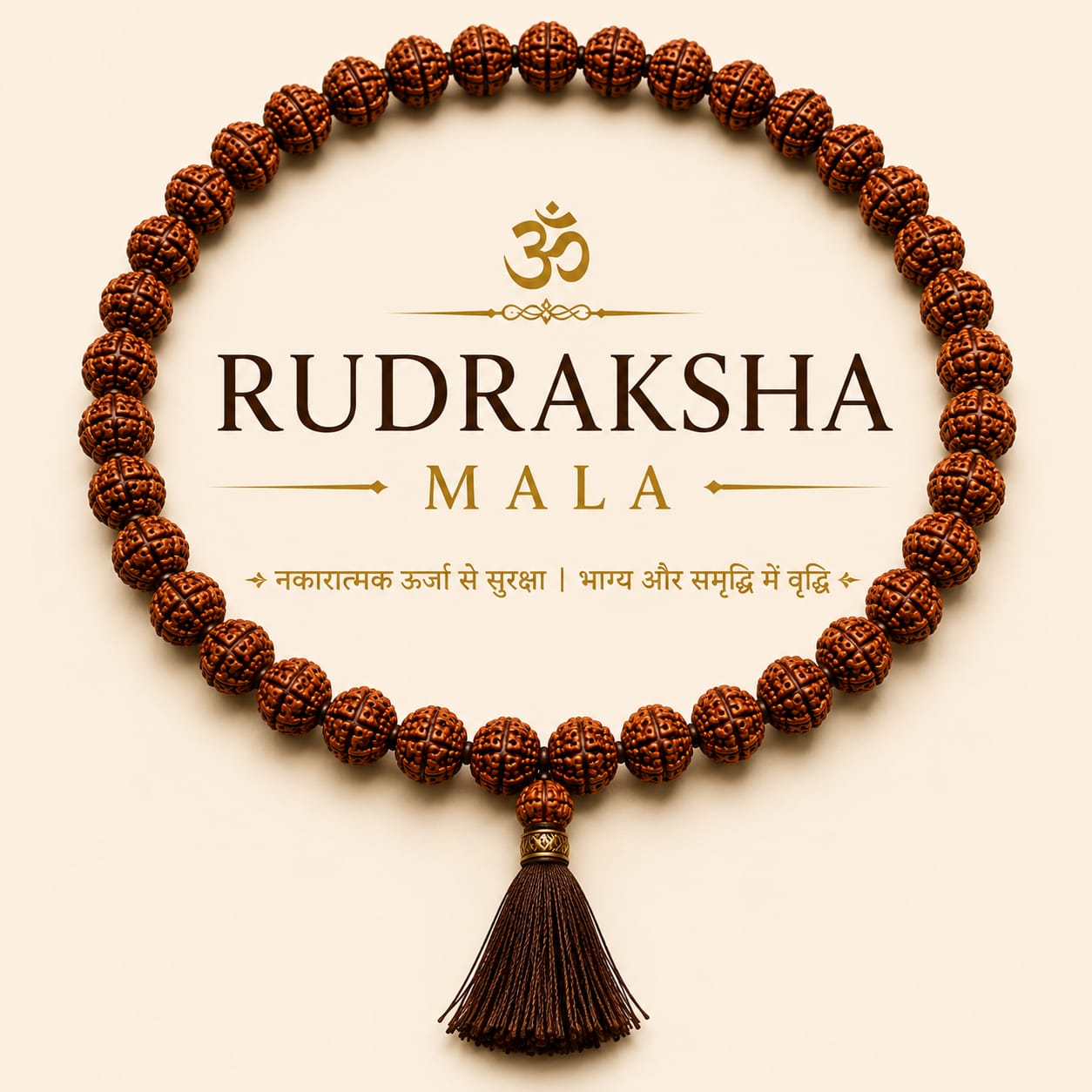 Natural Rudraksha Mala – 108 Beads